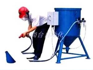 玻璃專用噴砂機及現場操作圖